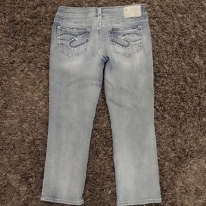 Silver Jeans Aiko Mid Capri Pants SIZE 28 Cropped